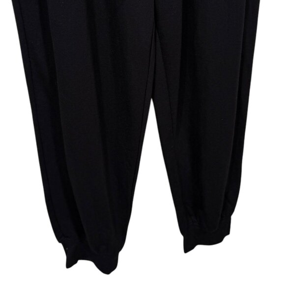 FILA Jumpsuit Womens Small Black 90s Logo Rayon Elastic Waist Stretch Casual - Picture 5 of 5